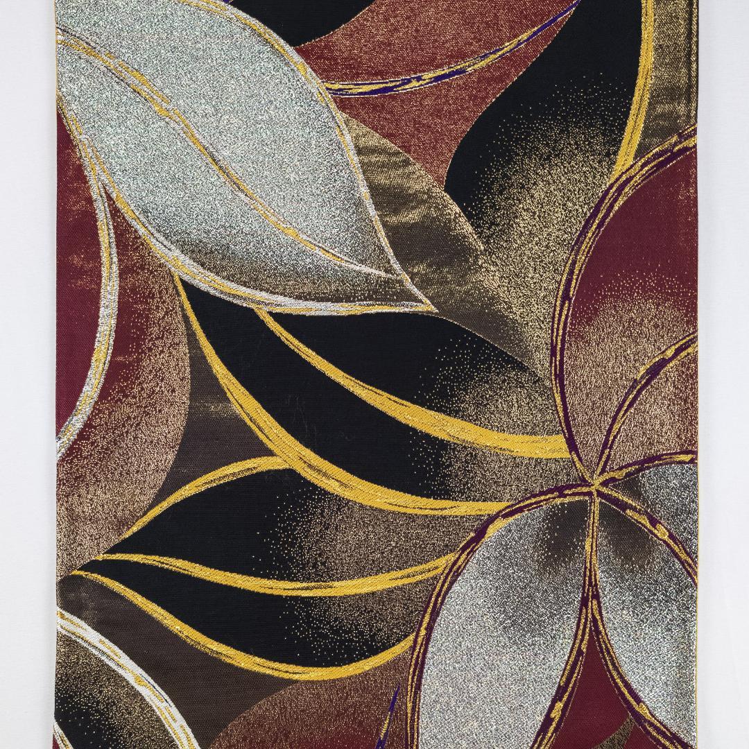 momo R7SK1496 袋帯 大ぶりの花文 ラメ 礼装用 六通柄