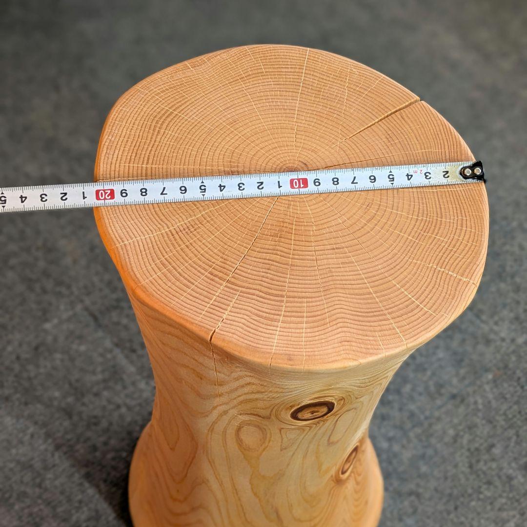 天然ヒバ　丸太　椅子　スツール　高さ約39㎝