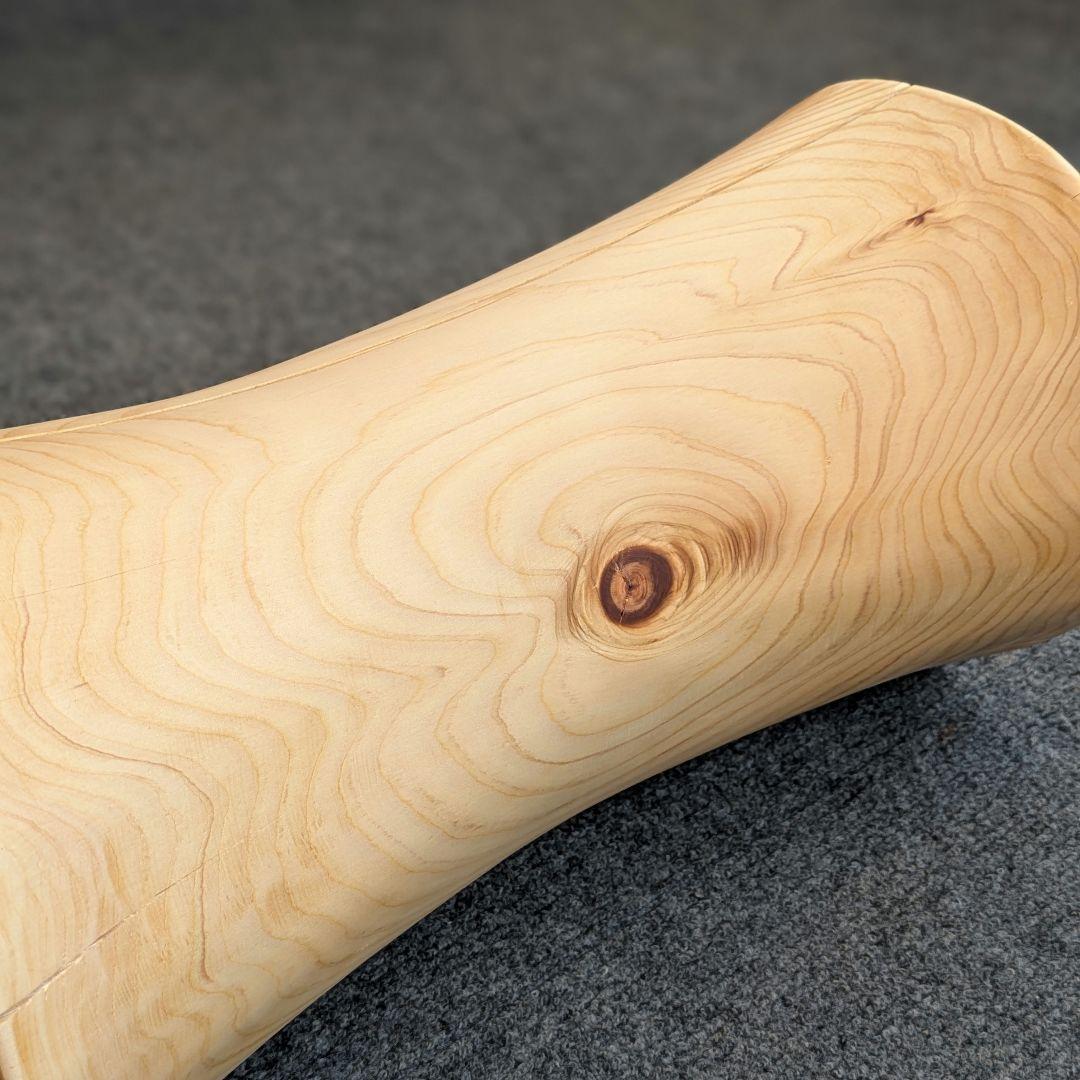 天然ヒバ　丸太　椅子　スツール　高さ約39㎝