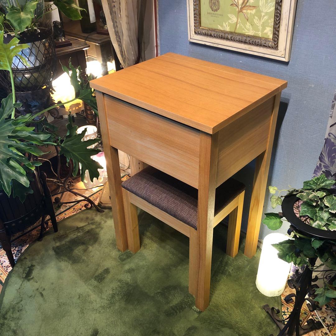 極美品　MUJI 無印良品 ドレッサー & チェア タモ材 ナチユラル