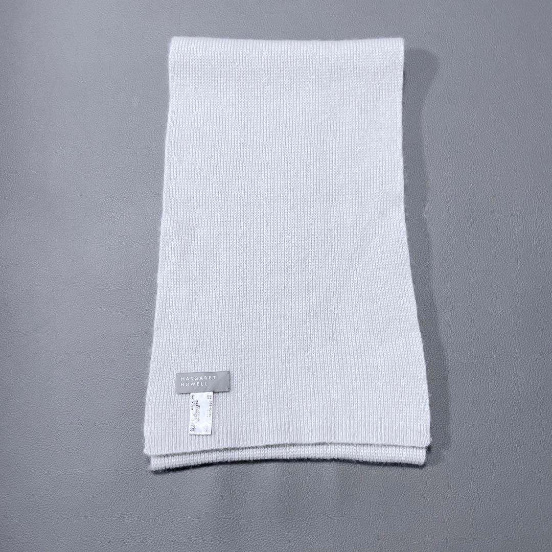 ★美品★マーガレットハウエル　カシミヤ100% マフラー　アイボリー(623)