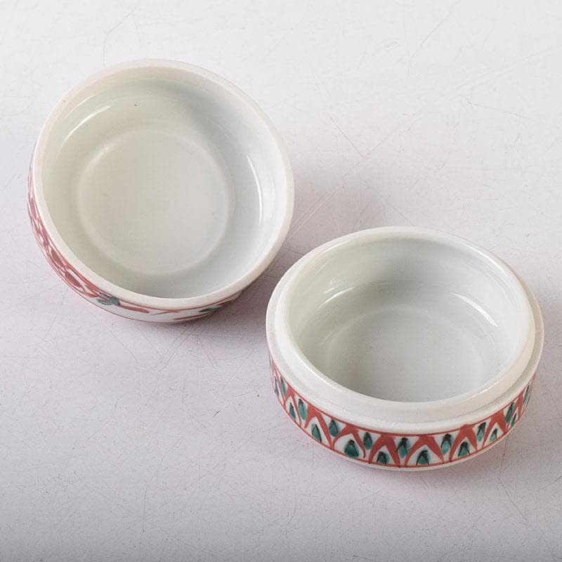 茶道具　京焼　平安　高野昭阿弥造　赤絵金彩　干支丑香合　共箱　V　8003