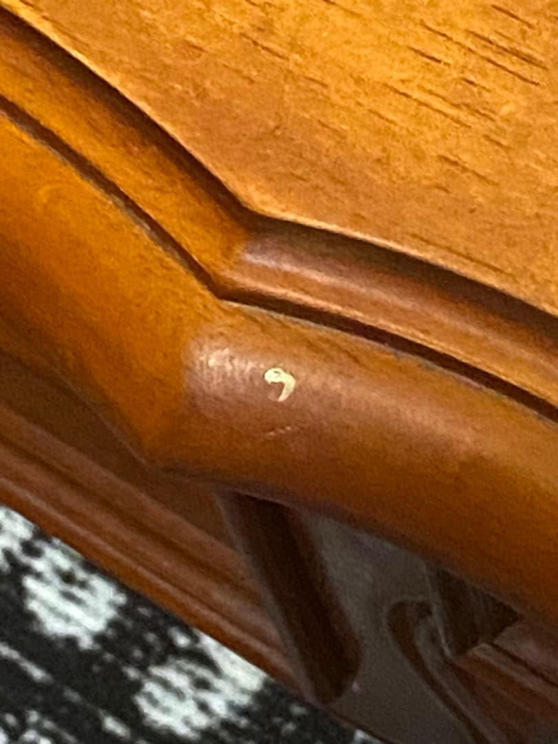 最高級♦️猫脚 彫刻 象嵌♦️希少 アンティーク プレジデント 両袖 デスク♦️送料込