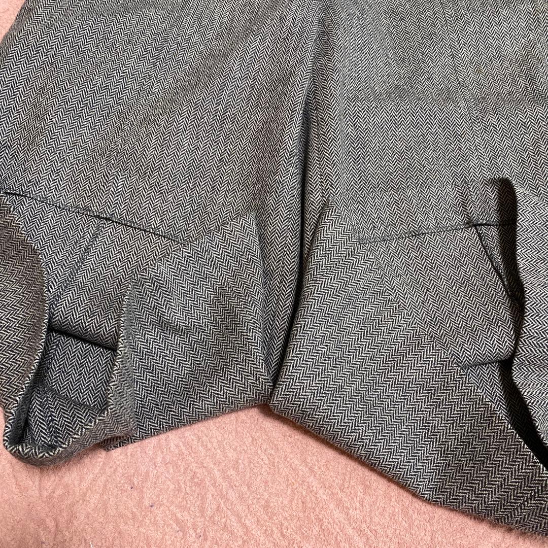 USED★GUCCI★ヘリンボーン柄パンツ★ガウチョパンツ★40★グッチパンツ
