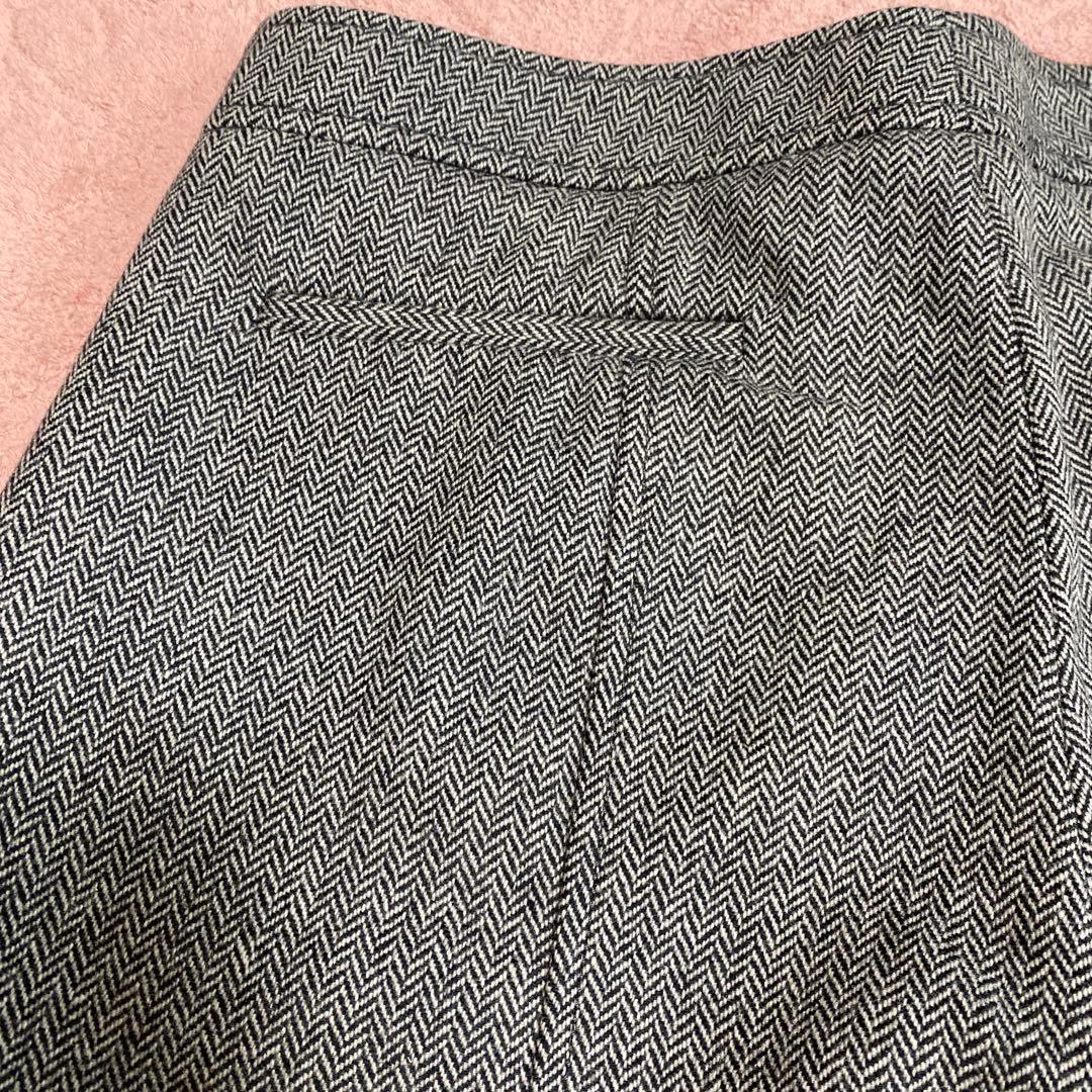 USED★GUCCI★ヘリンボーン柄パンツ★ガウチョパンツ★40★グッチパンツ