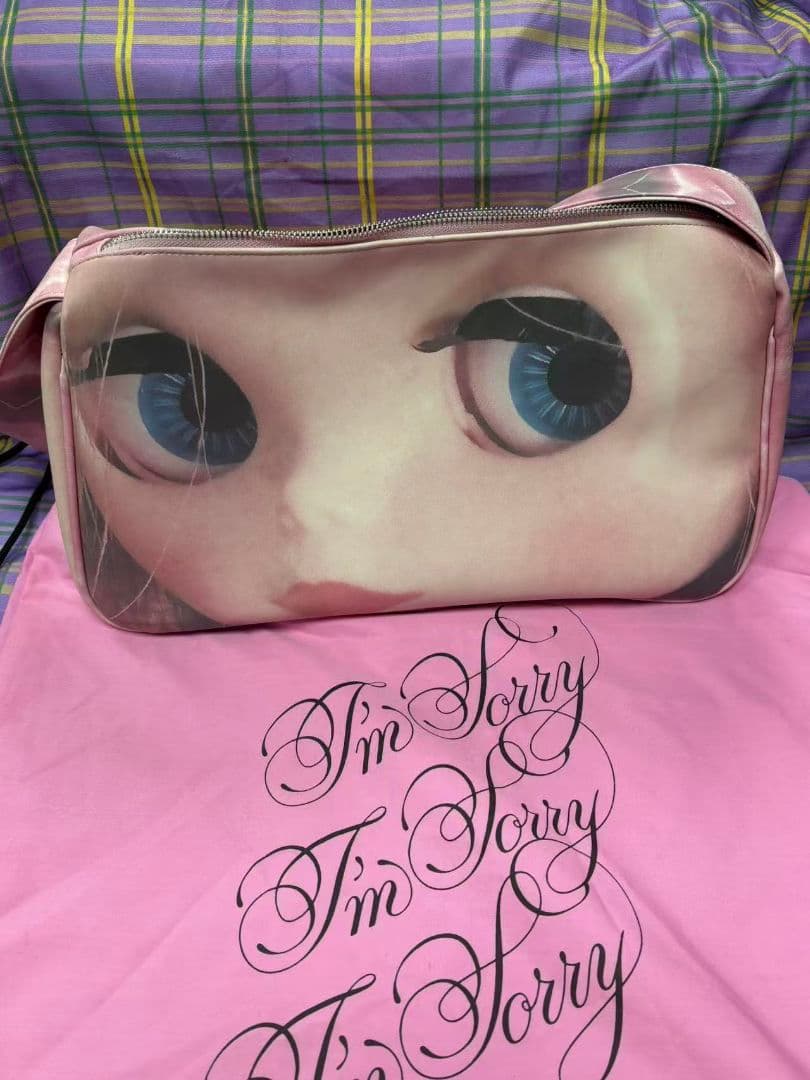 未使用IM SORRY 顔プリント ショルダーバッグ