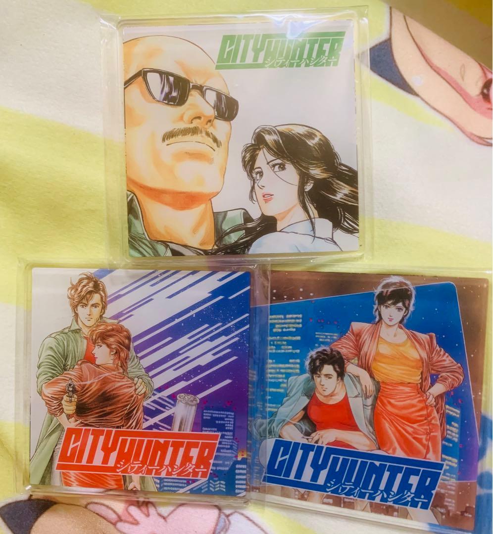 シティーハンター　原画　特典　両面アクリルコースター　北条司　冴羽獠 槇村香