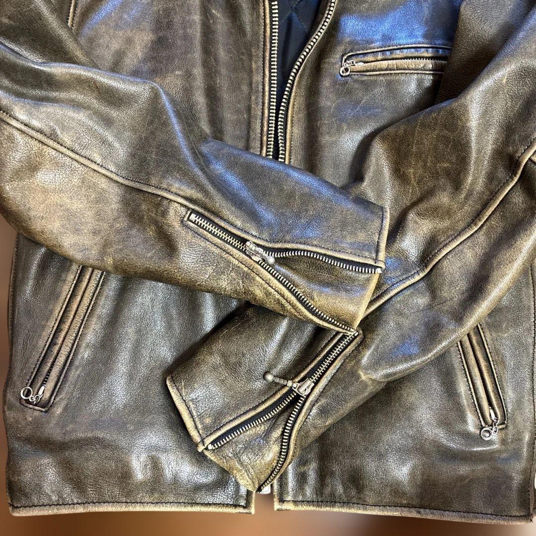 R.B.C シングルライダース レザージャケット メンズ Lsize