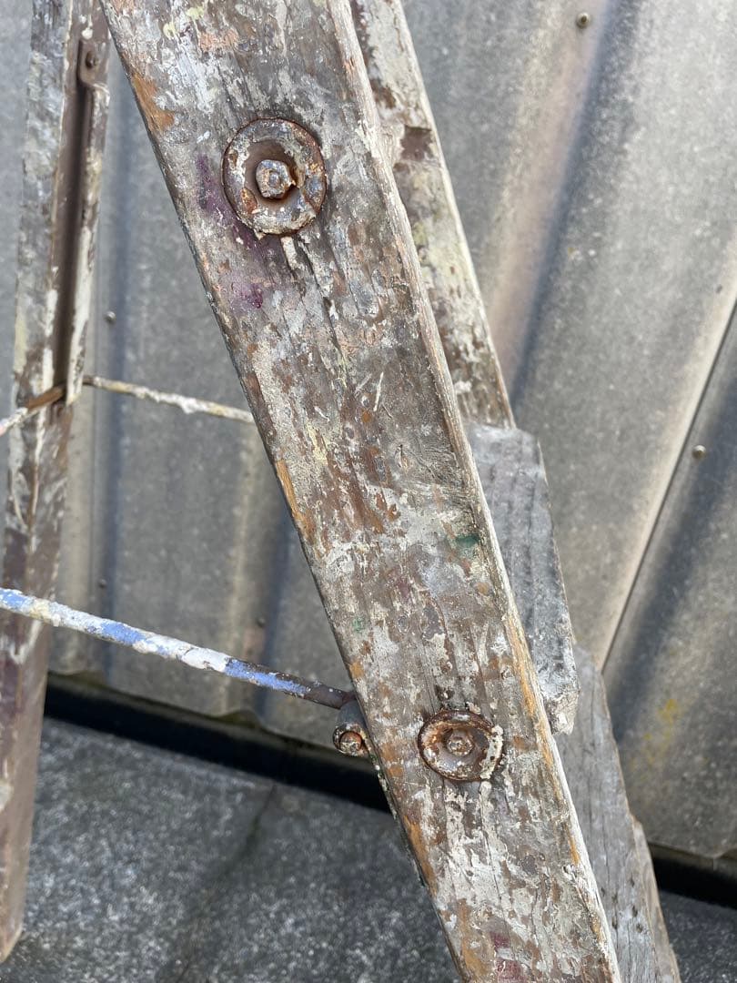 ビンテージ/フランス製/木製/大型/ラダー/脚立/ディスプレイ/店舗什器/①