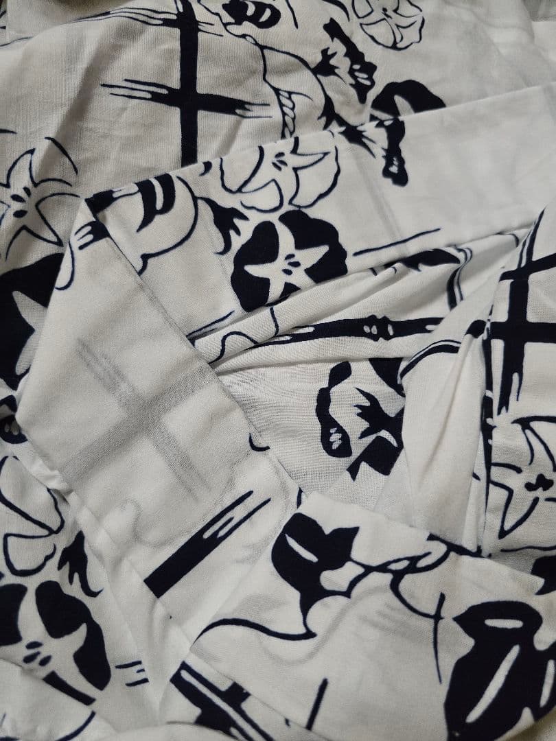 日本橋竺仙 白コーマ朝顔保管のみ浴衣新品同様