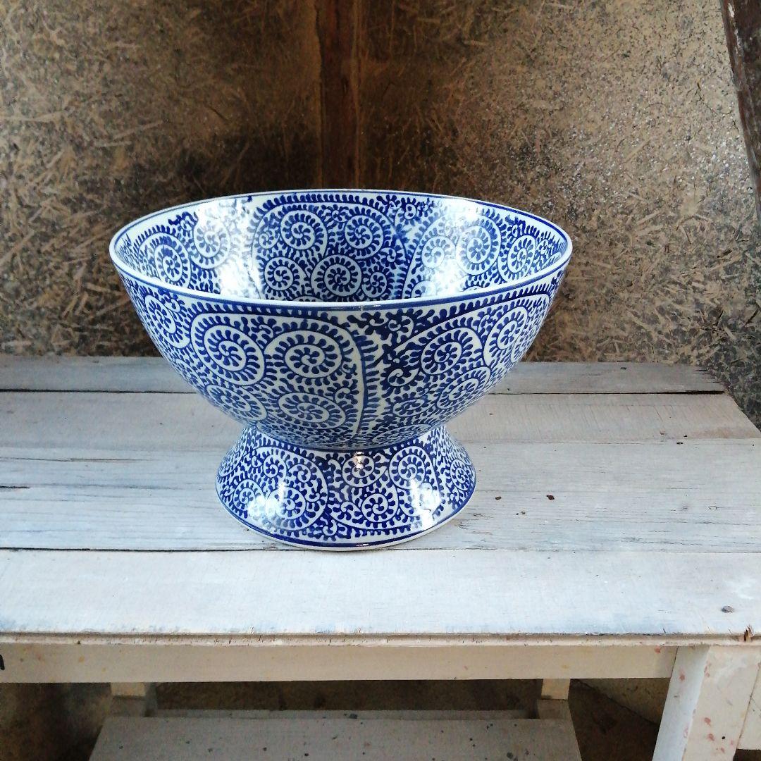 伊万里　蛸唐草睡蓮鉢　31cm　大正〜昭和中期