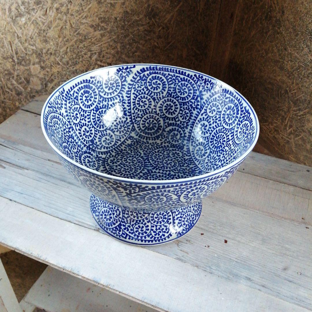 伊万里　蛸唐草睡蓮鉢　31cm　大正〜昭和中期