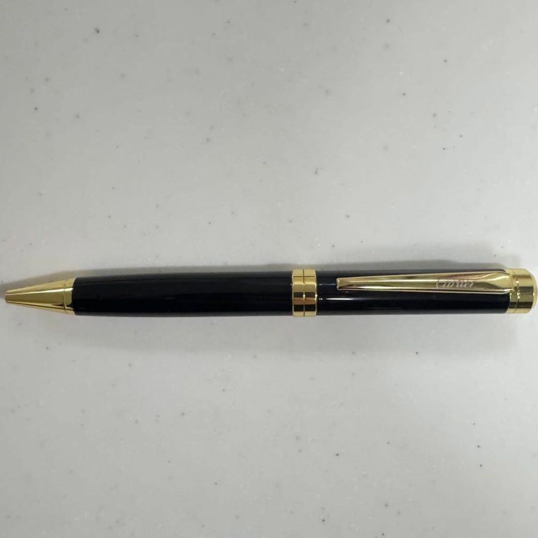 カルティエ Cartier ボールペン 黒 金 ブラック ゴールド