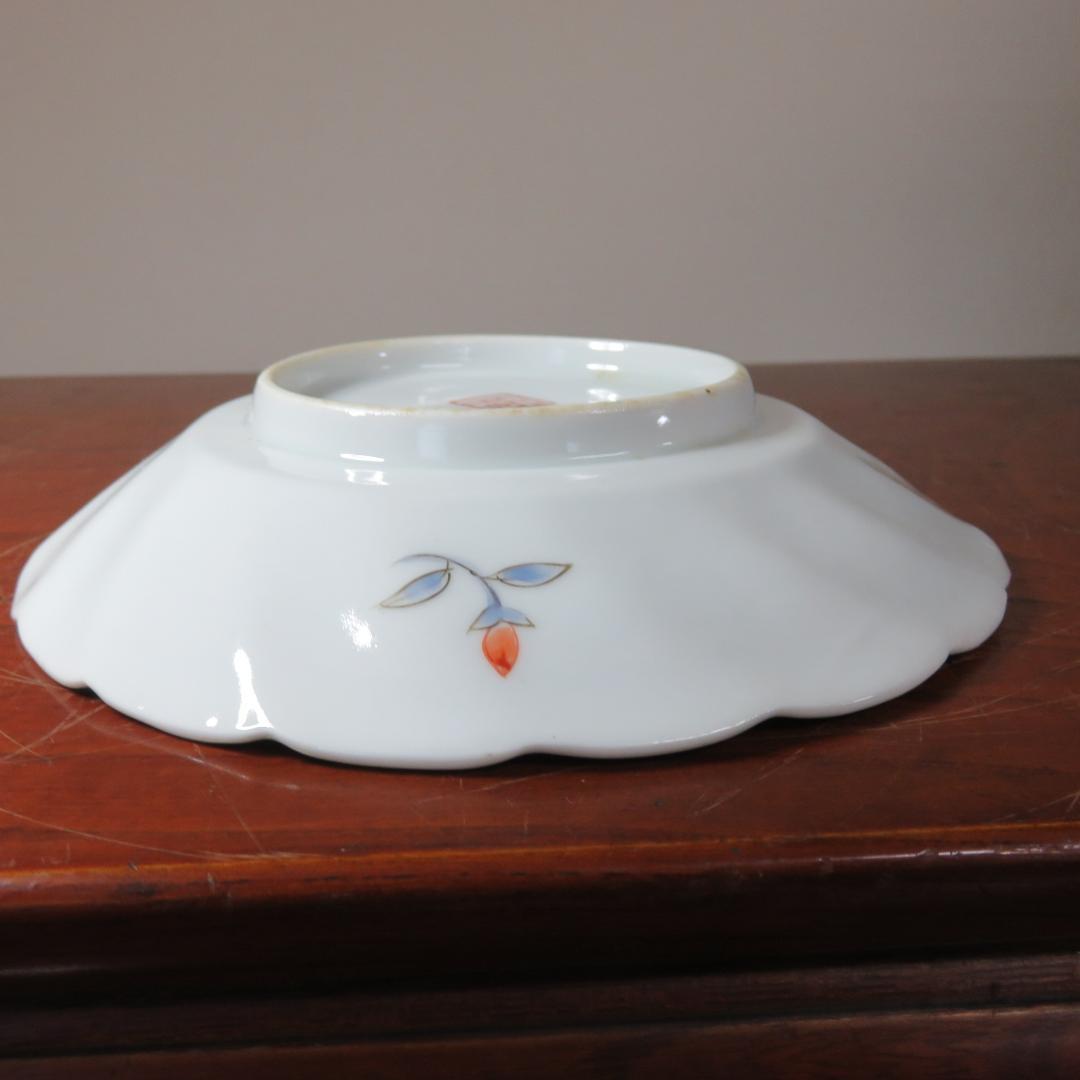 小皿 2枚 色絵ねじり小皿 鳳凰 九谷 蔵出し 名家 初荷 B
