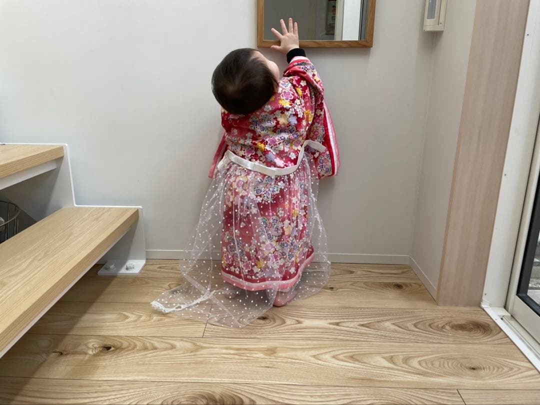 十二単風　ベビー　赤系　*ひな祭り　*初節句　*お食い初め