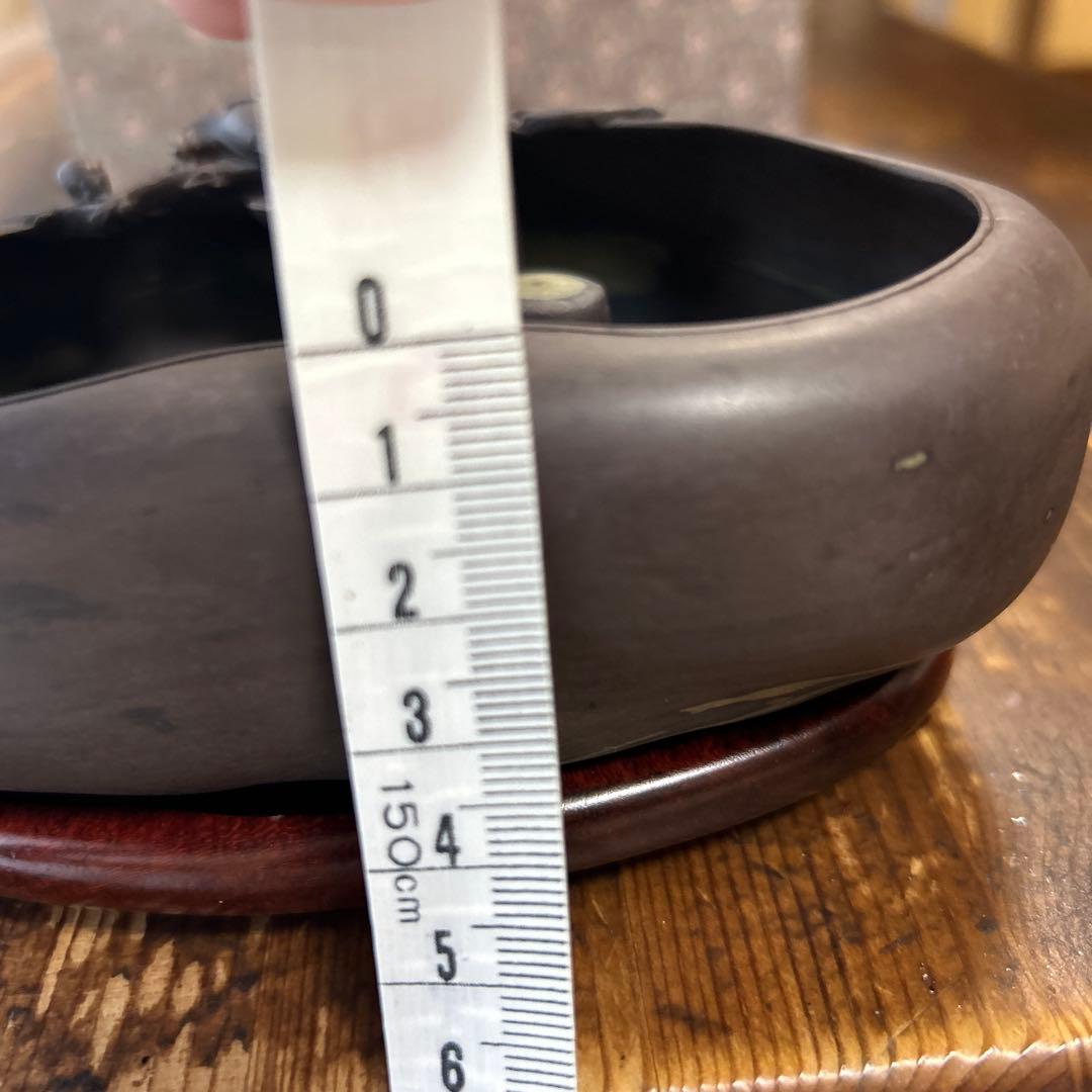 書道 硯 梅花坑水盂椿型　美術品　芸術品　骨董品　工芸品　最高級　逸品　中国美術