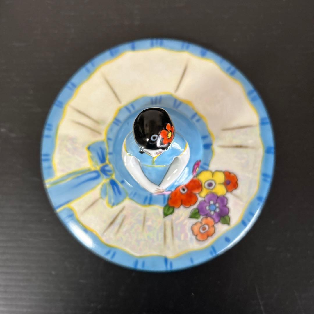 オールドノリタケラスター彩 デコレディ　キャンディボックス　 ドレッサードール