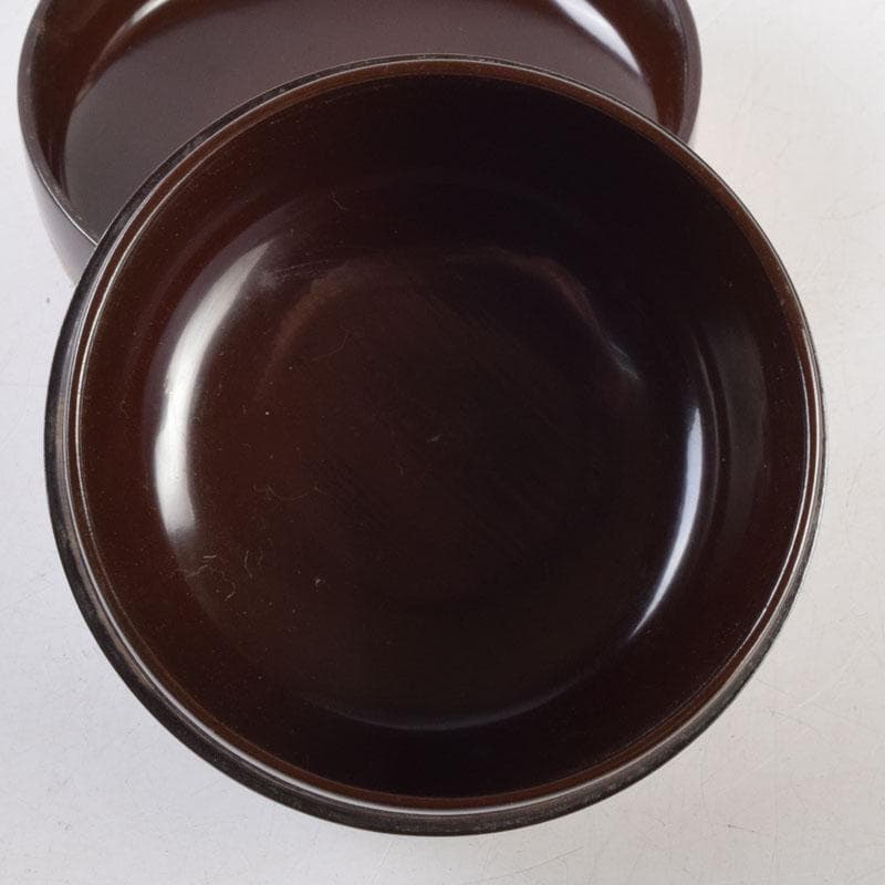 茶道具　御塗師　満田道志作　菊蒔絵　平棗　久田流家元極め箱　V　8771