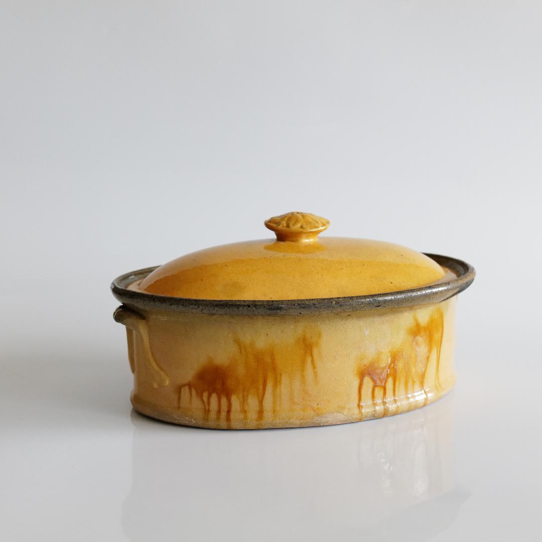 フランス 19c テリーヌポット (グラタン皿)