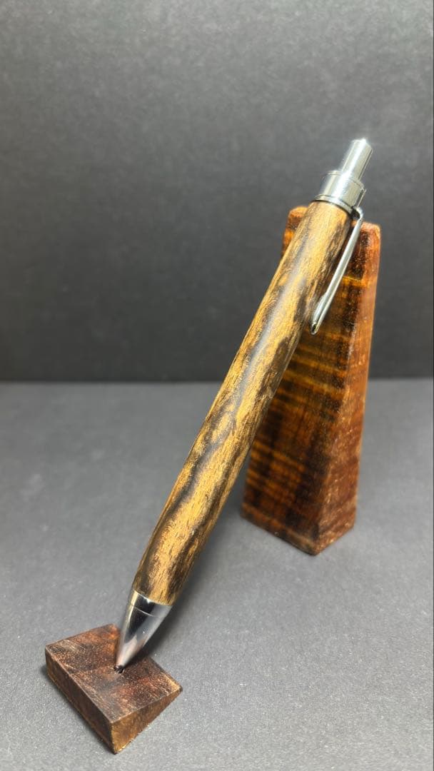 ［ 黒柿　孔雀杢 ］　木軸ペン　木軸　シャーペン　木軸シャーペン　黒柿孔雀杢