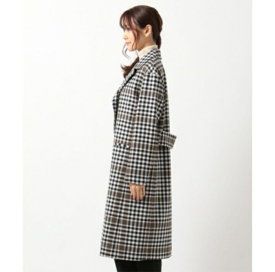 ⭐️極美品⭐️ 23区 3XL 46 大きいサイズ チェック チェスターコート