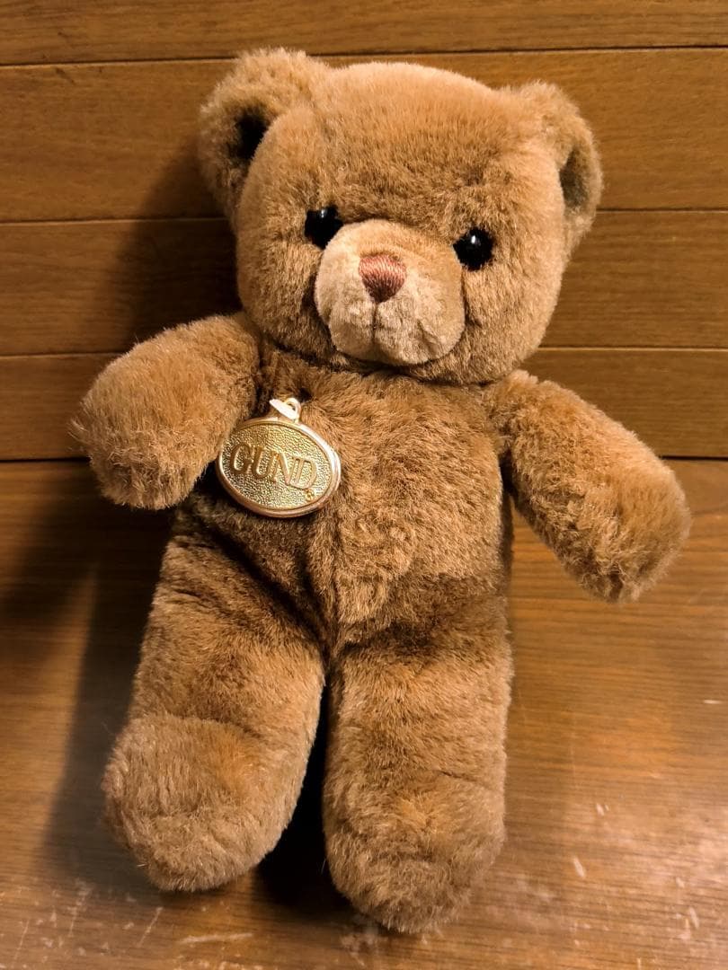 レトロ GUND 1983 ブラウンベアぬいぐるみ [エンブレム付] テディベア