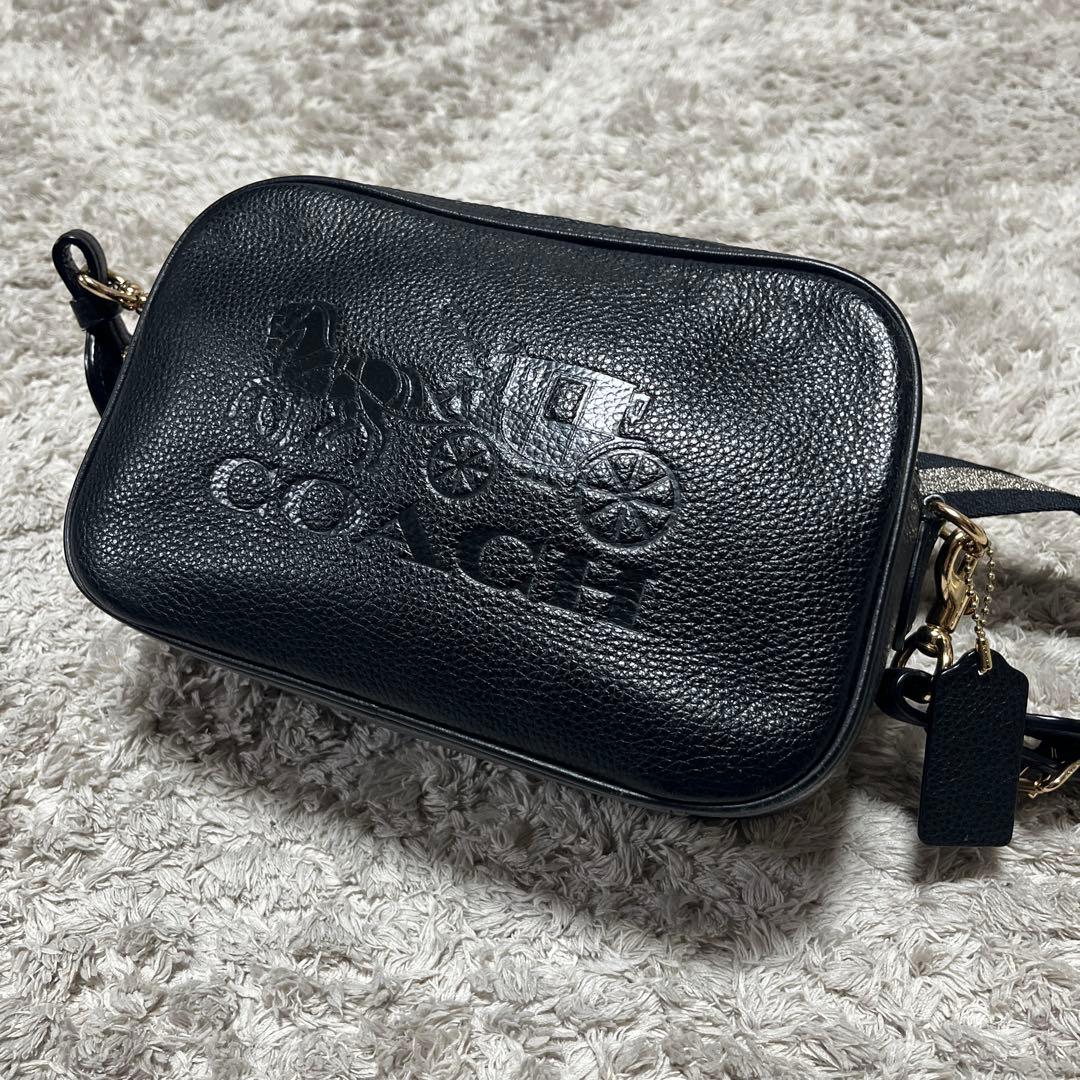 美品☆コーチ レディース ダブルファスナー ショルダーバッグ