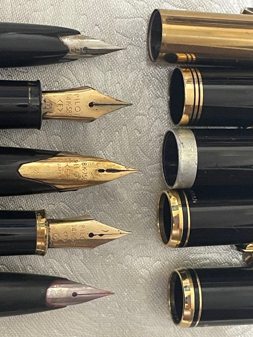 万年筆 まとめ 18K 14K 585 金ペン先 5本