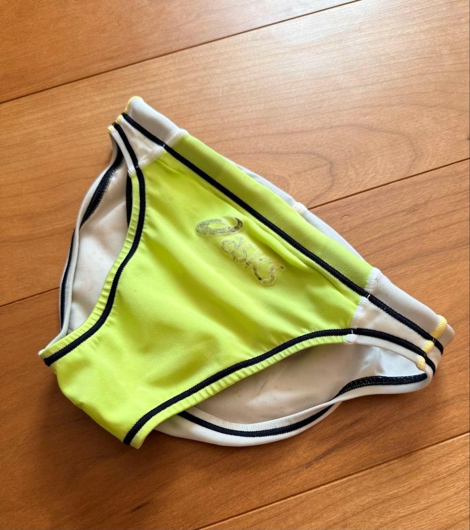 asics 水がはじけるP2 蛍光イエロー×ホワイト 3S 競パン 競泳水着