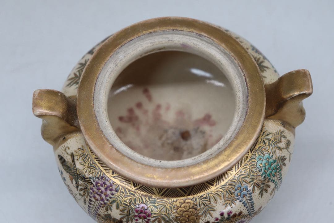 本薩摩　極上　香炉　純銀ぼや蓋　送料込み250708