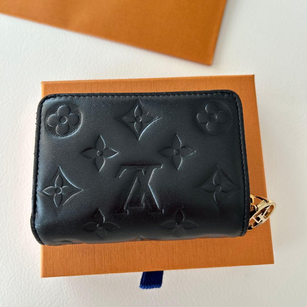 ルイヴィトン　ポルトフォイユルー　ノワール　黒　ラムレザー