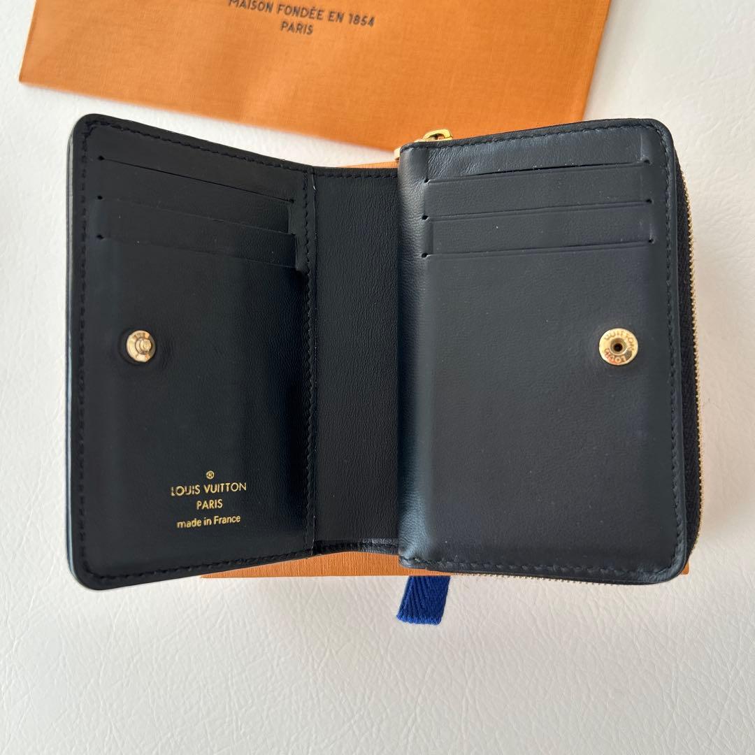 ルイヴィトン　ポルトフォイユルー　ノワール　黒　ラムレザー