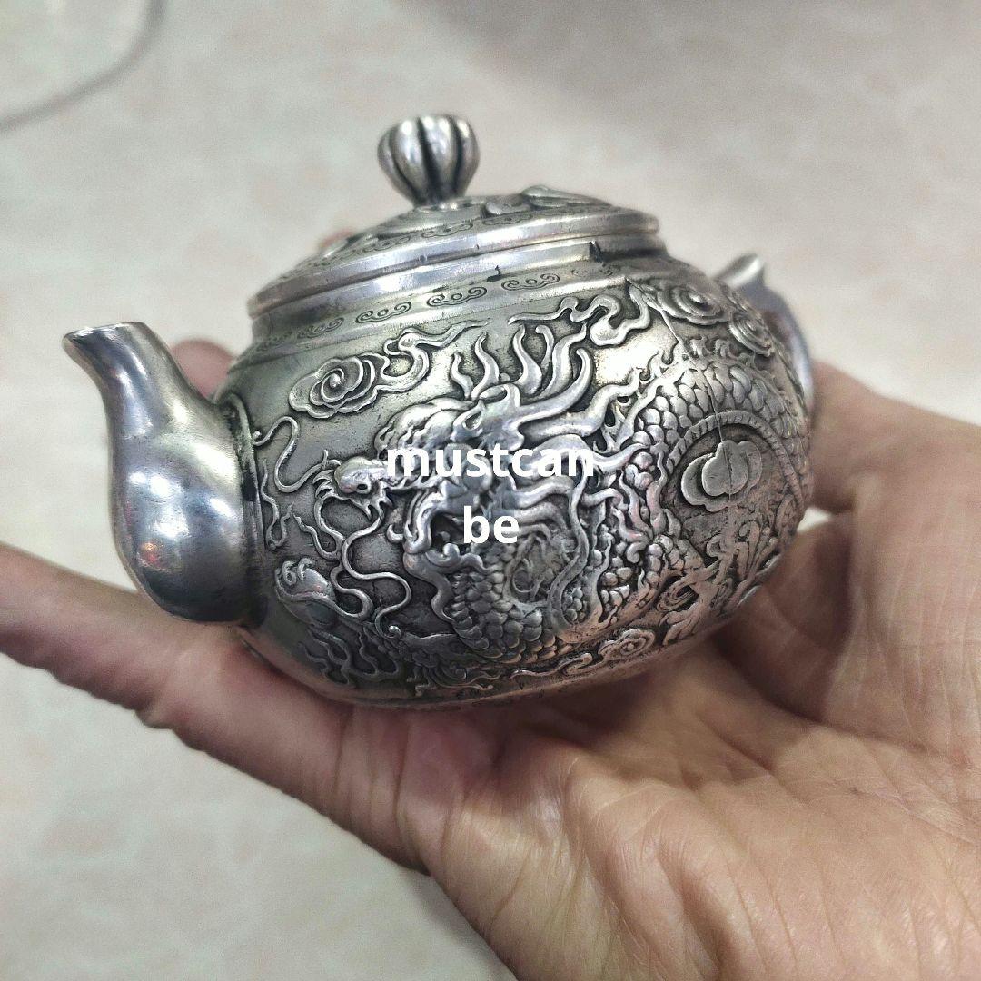 銅製 龍鳳徳利 茶壺 茶器 装飾品 工芸品 置物