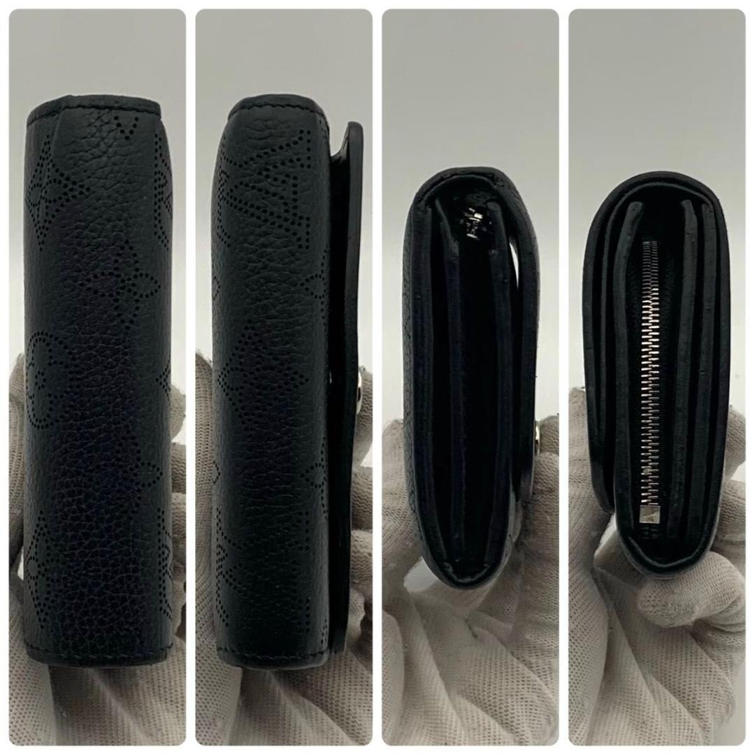 鑑定済み ルイヴィトン ポルトフォイユ イリス コンパクト 財布 マヒナ 黒