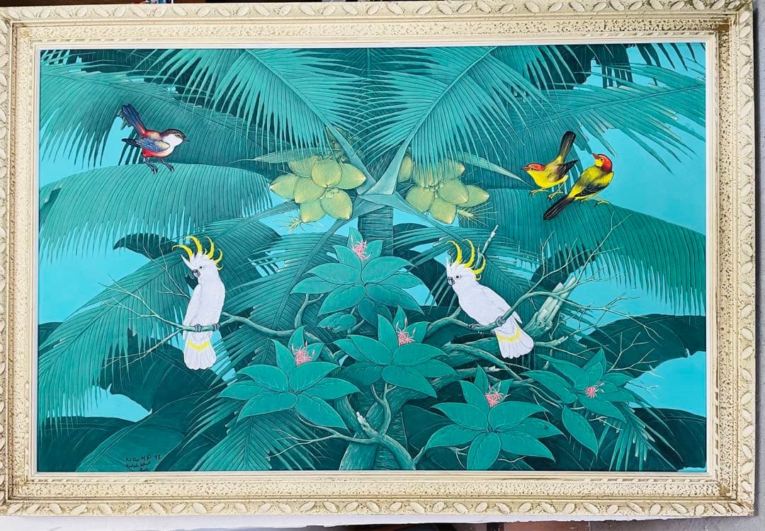 #バリ島#ウブドゥ#絵画#鳥#アート#インテリア#癒し