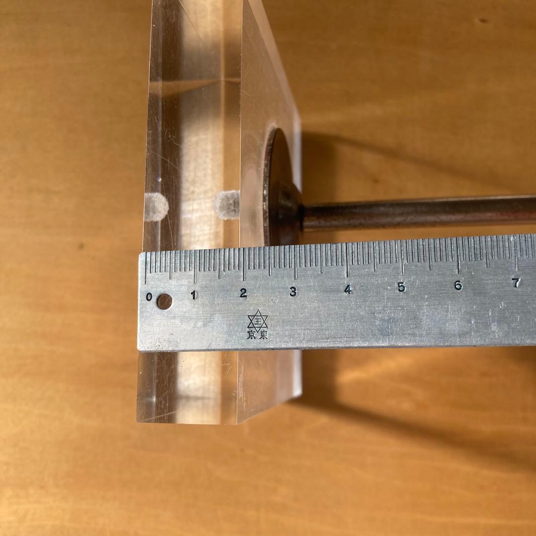 ビンテージポストモダンアクリルスチールスタンド飾り台　レトロインダストリアル