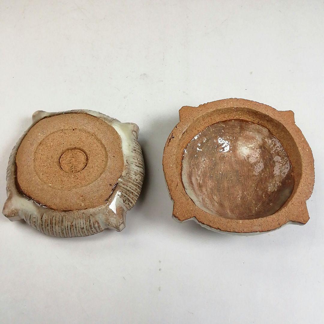 Ｗ９６　香合　『萩　糸巻　香合』『十二代　田原陶兵衛 造』　共箱　茶道具