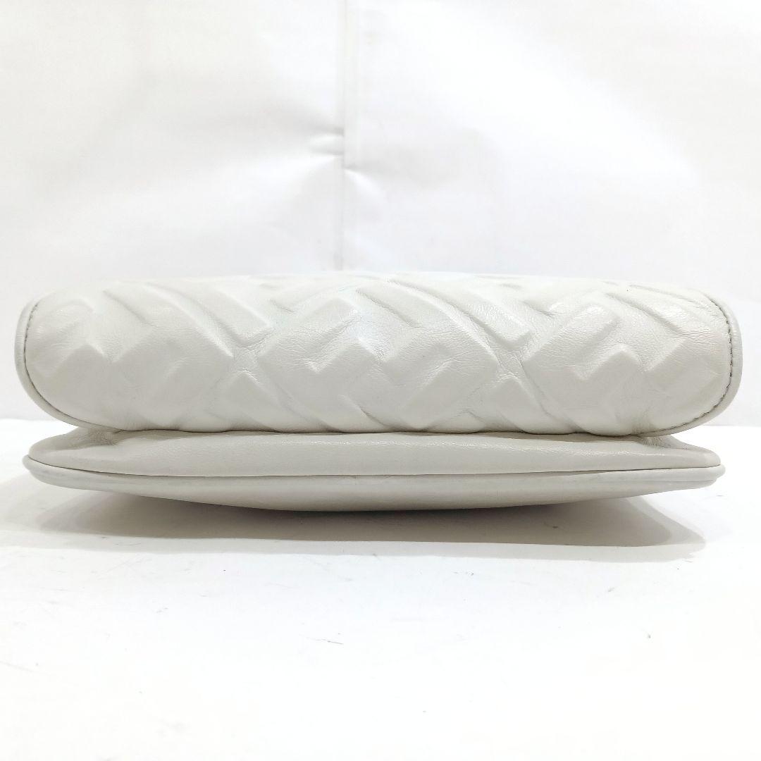 【美品】フェンディ ショルダーバッグ 3way ウエストポーチ レザー 白 FF