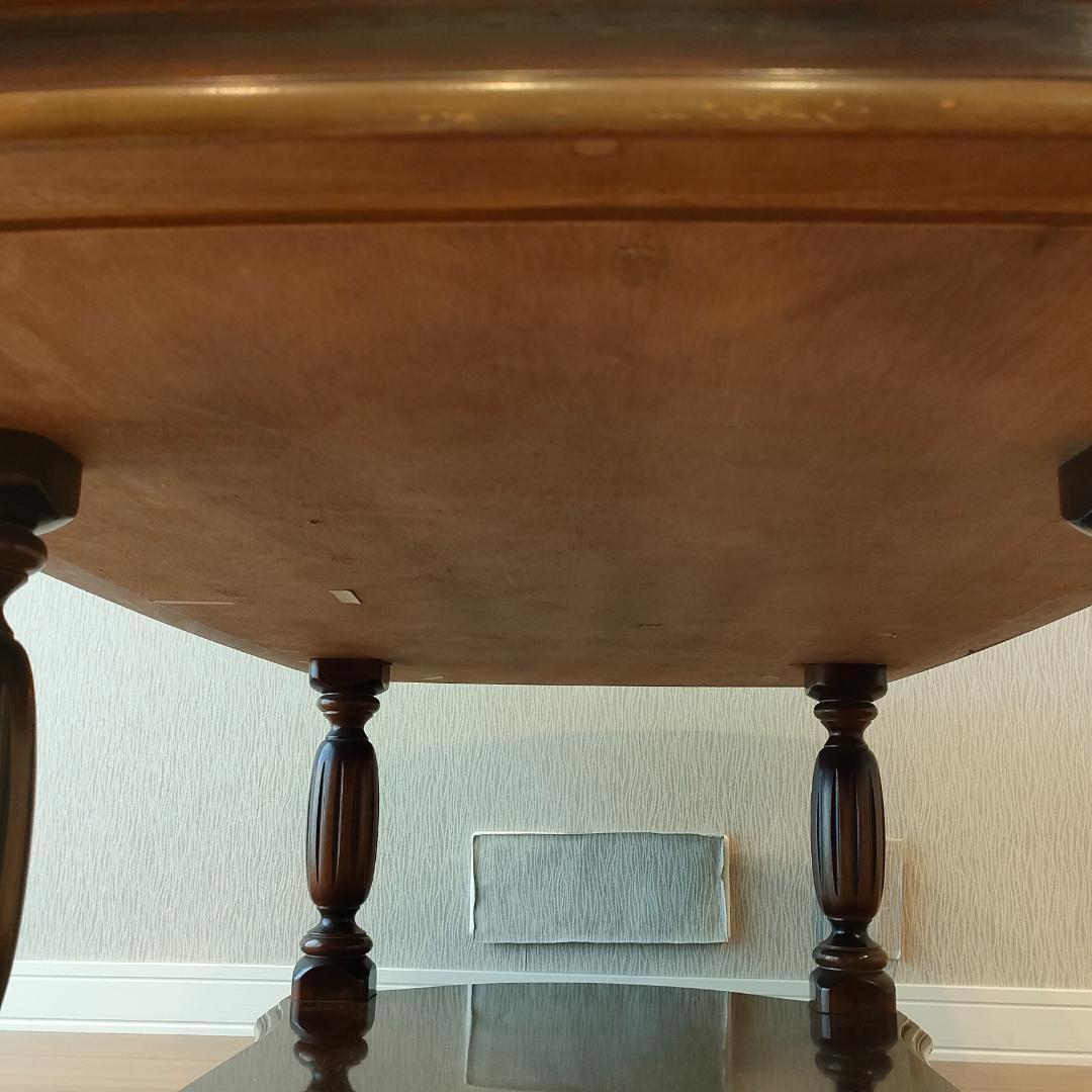 カリモク　ヴィンテージ　センターテーブル　大理石柄　木製