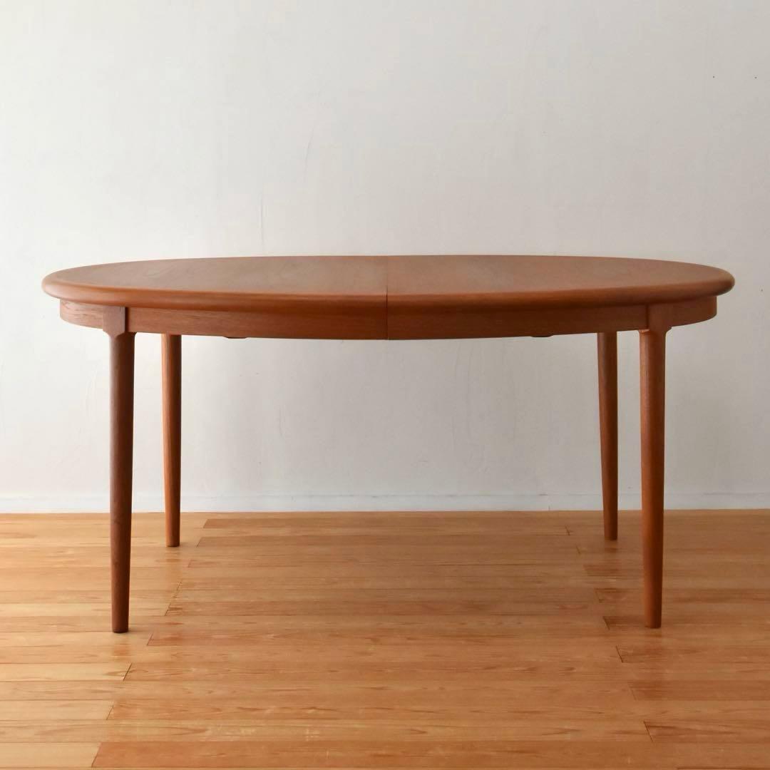 デンマーク Gudme チーク 北欧ヴィンテージ オーバルエクステンション