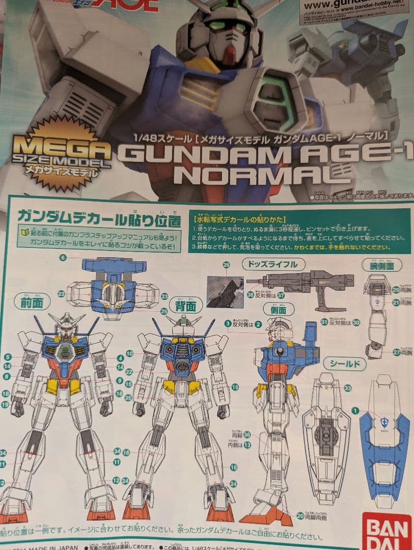 機動戦士ガンダム　ガンダム AGE-1 ノーマル　1/48　ビッグスケールモデル