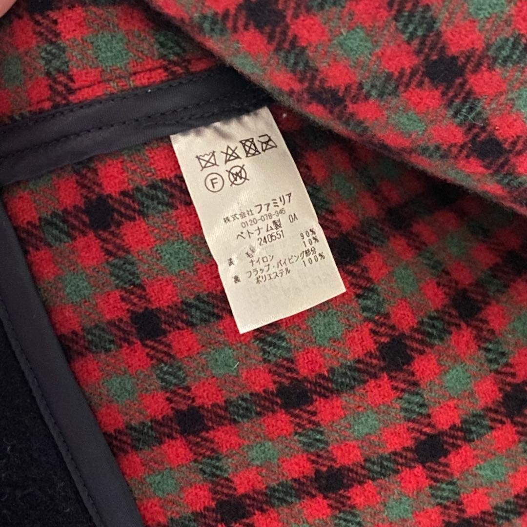 ファミリア　ダッフルコート　紺色　120