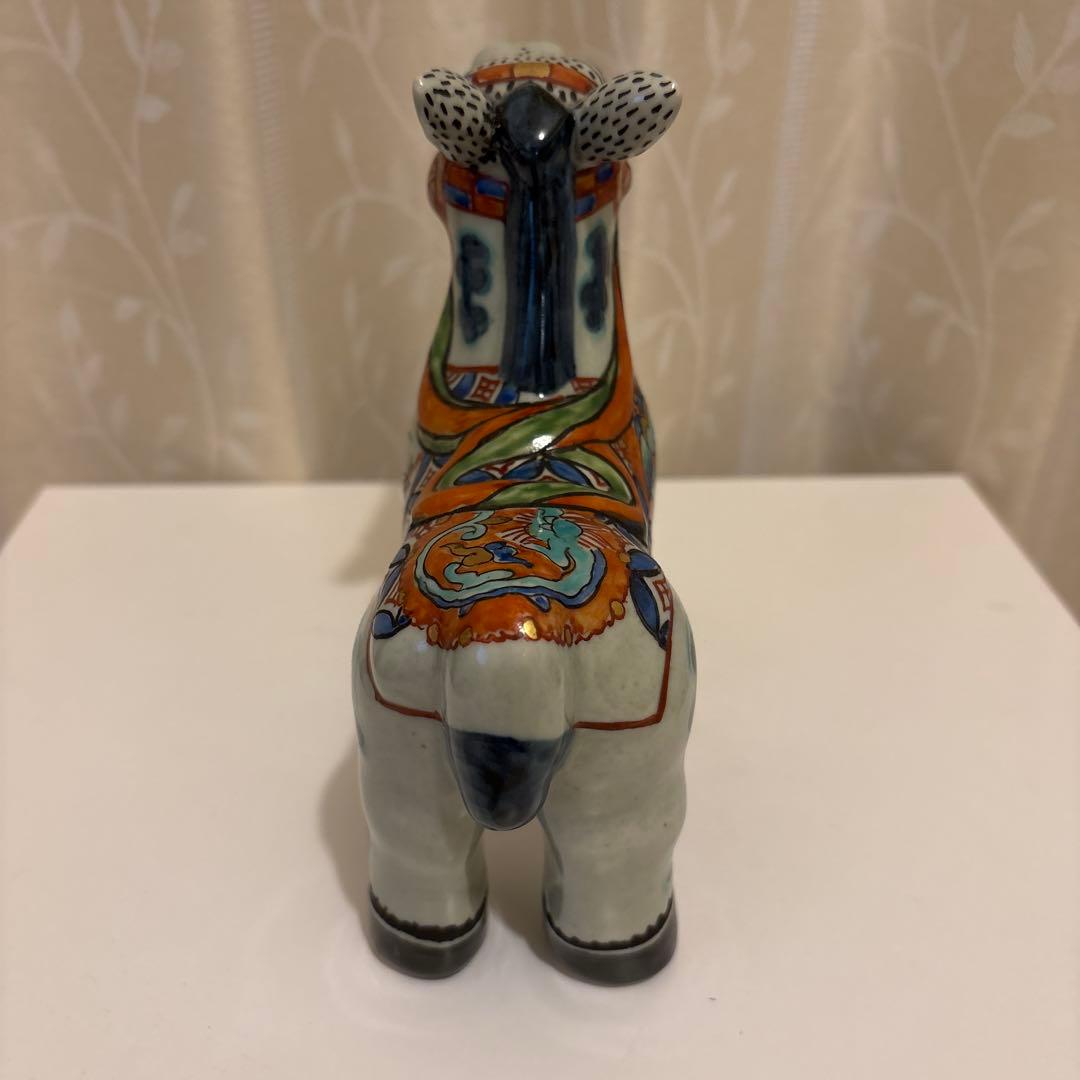 有田焼　円左エ門窯　午(馬)置物 高さ約17cm