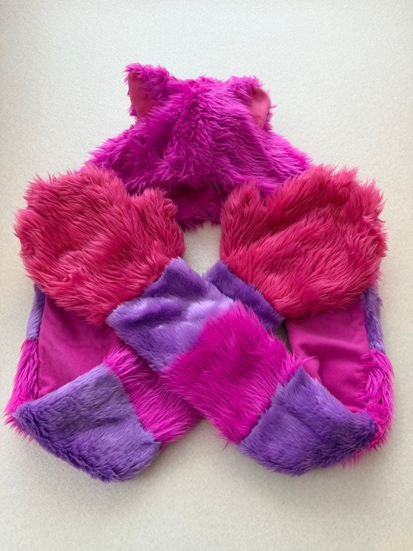 チェシャ猫　マフラーファンキャップ　ディズニー