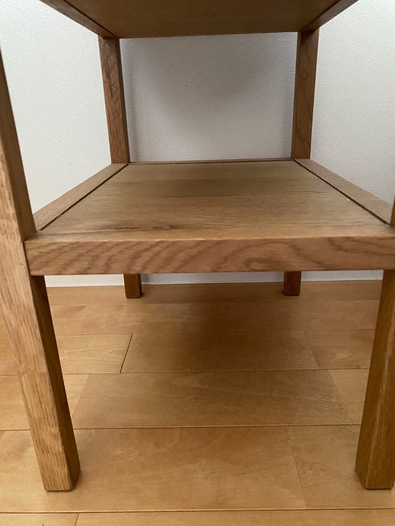 関家具　無印良品風オーク材サイドテーブルナイトテーブル ナイトチェストカスト美品