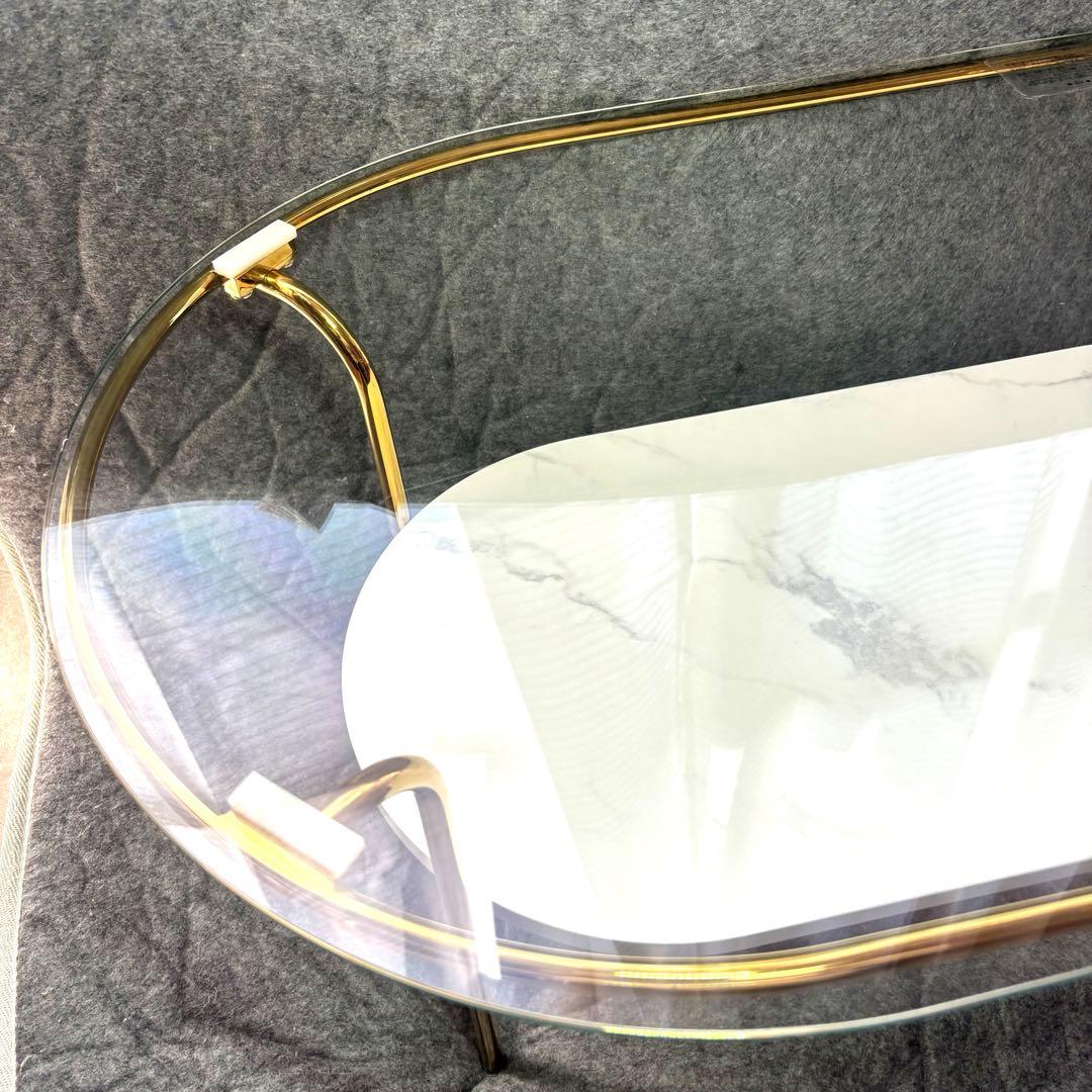 【美品】Francfranc レガート コーヒーテーブル ガラス限定セール