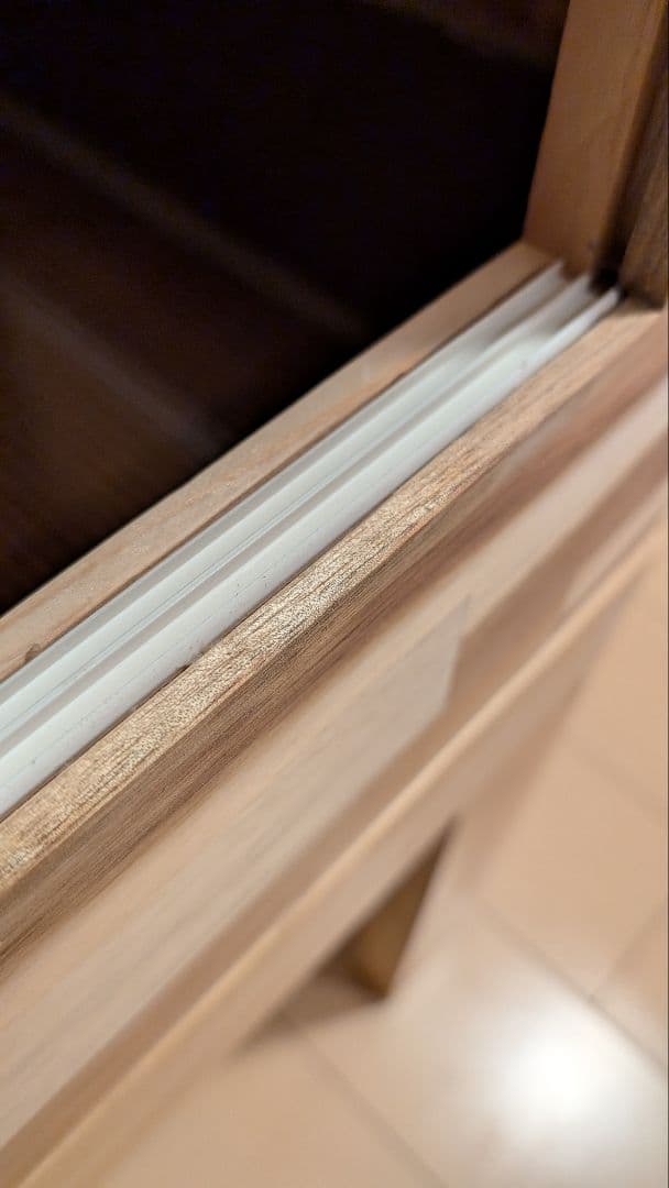 アカシア集成材15ミリ幅90縦45奥行45蜜蝋オイル仕上げ