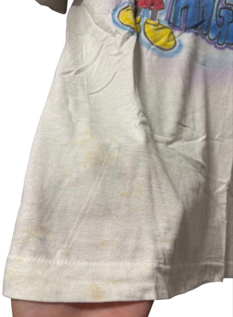 一点物 ヴィンテージ ミッキー エアブラシ ペイント ANGEL Tシャツ