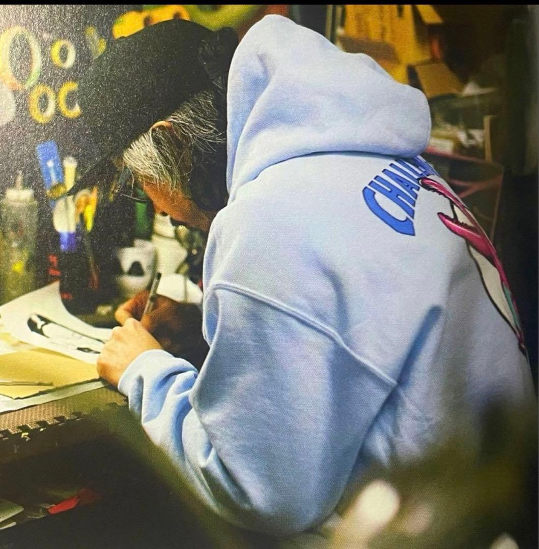 希少 チャレンジャー ロゴパーカー Lサイズ ライトブルー