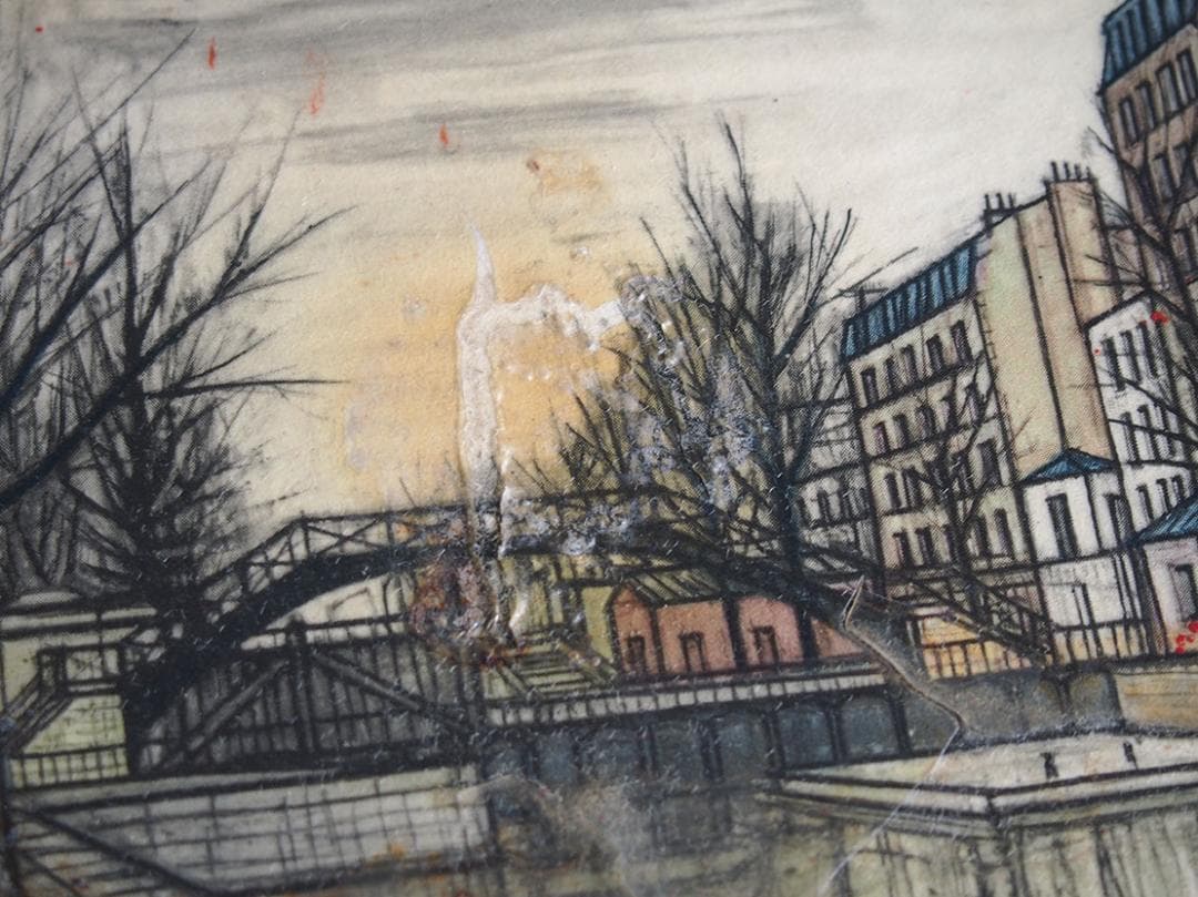 パリの画家ベルナール・ビュッフェのコースター6枚 ミッドセンチュリー /K319